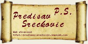 Predisav Srećković vizit kartica